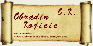 Obradin Kojičić vizit kartica